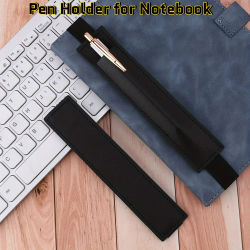 Portalápices con banda elástica ajustable, portalápices de cuero PU, funda para bolígrafo para diarios de tapa dura, cuadernos, planificadores, carpetas
