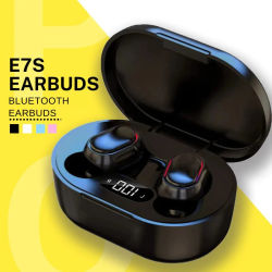 Auriculares inalámbricos E7S TWS con Bluetooth, cascos deportivos con Control, micrófono resistente al agua, auriculares para música, funciona en todos los teléfonos inteligentes