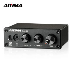 Decodificador de Audio HiFi AIYIMA DAC-A2, Amplificador de Auriculares USB, Salida Óptica Coaxial, DAC Estéreo para Juegos, para Amplificador y Altavoces Activos