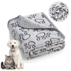 Manta suave y esponjosa de alta calidad para mascotas, bonito patrón de dibujos animados, estera para mascotas, manta cálida y cómoda para perros y gatos
