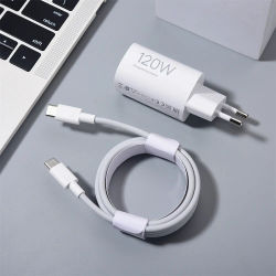 Para Xiaomi 120W GaN Pudding cargador Turbo adaptador rápido con Cable PD de 2M 1,5 M para Redmi K80 K70E K60 pro Mi 17 15 14 13 12 pro
