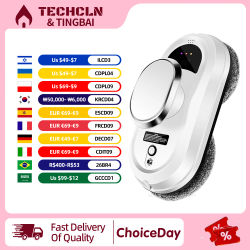 Robot aspirador inteligente para limpieza de ventanas, limpiador de ventanas eléctrico, Limpiacristales, Control remoto para el hogar