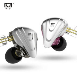KZ ZSX 1DD 5BA Hybrid 12 Drivers HIFI Bass Earbuds In-Ear Monitor Cancelación de ruido auriculares de Metal
