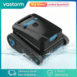 Aspiradora Robótica Inalámbrica para Piscinas Vastorm H2, 120 Minutos de Autonomía, Estacionamiento Automático, Limpieza de Piso, Paredes y Línea de Agua, con Cesta de Filtro de 4L para Piscinas