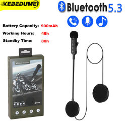 BT30S casco de motocicleta auriculares Bluetooth 5,3 auriculares inalámbricos Kit de llamada con manos libres estéreo para ciclista reproductor de música MP3