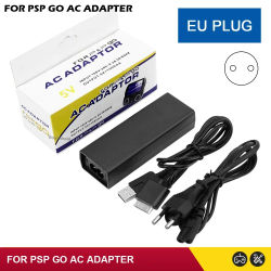 Cargador de pared USB de 5V con enchufe estadounidense y europeo, adaptador de corriente alterna con cable de carga y datos para PSP GO.