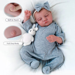Muñecas realistas para bebés recién nacidos, 45cm, cuerpo completo, vinilo de silicona, sueño, chica, aspecto Real, recién nacidos, bebés, muñeca para niños pequeños