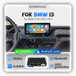 Adaptador de interfaz inalámbrico CarPlay BONROAD para BMW i3 I01 con sistema NBT, Android Auto, Mirror Link, AirPlay, Bluetooth y módulo GPS