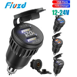 Cargador USB para motocicleta DIN Hella Socket QC3.0 adaptador de carga para BMW G310R G310GS R1200GS R1250GS K1200LT/GT F800GT F900R/XR