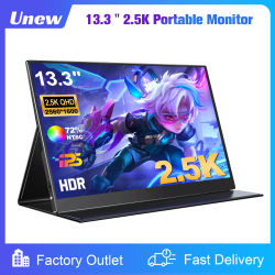 Monitor portátil de 2,5 K, pantalla externa de 13,3 pulgadas, 2560x1600, pantalla de Monitor de 16:10 segundos, tipo C, HDMI, para teléfono Xbox Switch PS