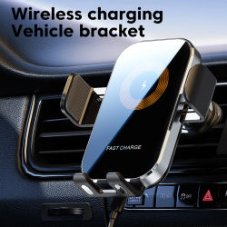 Cargador inalámbrico Universal para coche, soporte para teléfono, carga rápida de 15W para iPhone, Xiaomi, Samsung, detección inteligente