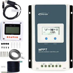 EPEVER MPPT Tracer4210AN Tracer3210AN Tracer2210AN Tracer1210AN con medidor remoto MT50 Sensor de temperatura gratis Cargador solar 30A 20A
