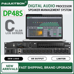 Paulkitson DP48S Procesador de Audio Digital con Control por Software para PC, Limitador IIR, Gestión de Altavoces, Profesional para Escenario, Bar y Audio Doméstico