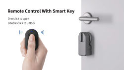 Cerradura de puerta inteligente compatible con Bluetooth GIMDOW, desbloqueo con llave inteligente/contraseña/aplicación, con aplicación Tuya Smart o Smart Life, cerradura electrónica