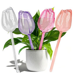 Macetas con Sistema de Autorriego en Forma de Tulipán, 2/4 Piezas, Insertos para Macetas con Autorriego, Dispositivos Automáticos de Riego para Plantas de Interior y Exterior