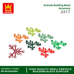 Wange 76 unids/lote 2417 hoja grande bloque de construcción Color Moc accesorios de plantas Compatible ladrillo DIY juguete para niños caja de regalo de montaje