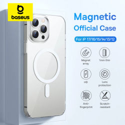 Funda magnética Baseus para iPhone 17 16 15 Pro Max, funda de carga inalámbrica para iPhone 14 13 12 Pro Max Plus Air, funda de teléfono para PC