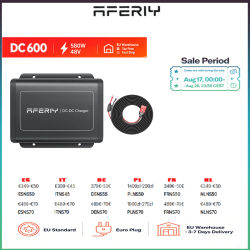Cargador DC-DC AFERIY DC600 de 580W 48V, 6 Veces Más Rápido que el Encendedor de Cigarrillos, Cargador de Alternador Integrado para Camping, RV y Estación de Energía Portátil