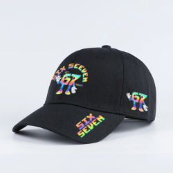 SIX SEVEN Gorra de béisbol con visera suave y estampado de robot de dibujos animados Rainbow Gradient 67, perfecta para acampar, pescar, ir de compras y viajar