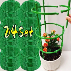 Soporte de escalada para plantas y flores, bolígrafo de muelle, soporte para plantas verdes, marco de pila, arreglo de invernadero, varilla fija semicircular para interiores