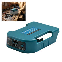 Soporte de batería para Makita, 18V, con USB, tipo C, para batería Makita BL1840 BL1850 BL1860, adaptador de cargador, carga rápida, 1 ud.