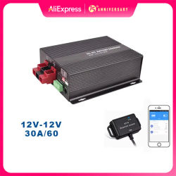 Cargador CC inteligente 12V 60A 30A con refuerzo compatible con aplicación Bluetooth batería de litio carga completamente automática