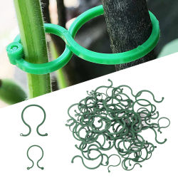 Clips de plástico para flejado de vid de jardín, accesorio de pared de ratán para plantas trepadoras, hebilla, gancho de vid de tomate, herramienta de soporte, 10/50/100 piezas