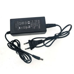 Cargador de 42V 36V 2A para baterías de litio Li-ion Li-poly de 10 series y 36V con conector DC5525