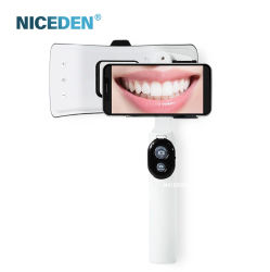 NICEDEN fotografía Dental tratamiento de luz ajuste de brillo de luz relleno Oral doble Flash luz teléfono móvil con Bluetooth