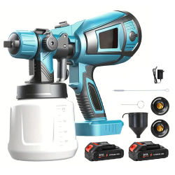 Pistola pulverizadora eléctrica inalámbrica de 1000ML, pulverizador de pintura portátil para el hogar, aerógrafo para revestimiento de acero y muebles, para batería Makita de 18V
