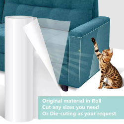 Cinta disuasoria para arañazos de gatos, protectores de muebles de gatos, cinta autoadhesiva transparente para entrenamiento de mascotas, pegatina para muebles de sofá