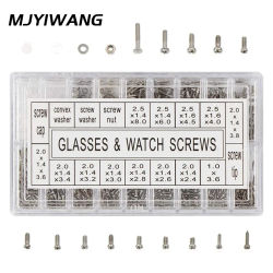 Juego de 18 Tamaños de Tornillos para Gafas y Relojes, Caja de Tornillos Mini para Reparación de Gafas de Sol y Relojes, Accesorios de Mantenimiento para Gafas