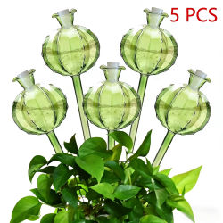5 uds, dispositivo de riego automático de plantas con forma de Cactus, bola de riego de plástico, punta de riego automática, decoración de formas bonitas, verde