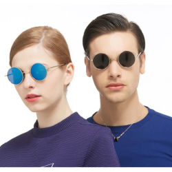 Gafas de Sol Redondas Polarizadas Clásicas de Diseñador, Gafas Vintage Estilo John Lennon