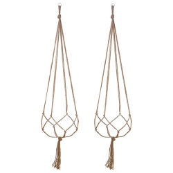 Maceta colgante para plantas, cesta colgante, jarrones con gancho, macramé creativo, maceteros para colgar, maceta, red