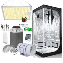 Carpa de Cultivo, Sistema de Cultivo Hidropónico, Luces LED para Cultivo de Plantas, Kits Completos, Alto PPFD, Ventiladores de Conducto de 4 Pulgadas, Filtro de Carbón Activado