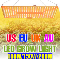 Luz LED de espectro completo para cultivo de plantas, tablero cuántico de 200W, lámpara UV para plántulas de flores de interior, invernadero hidropónico, cultivo de verduras