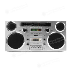 Radio FM Vintage con Bluetooth, Reproductor de Cintas Inalámbrico, Reproductor de CD