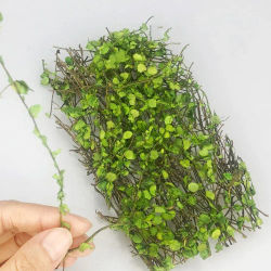 Enredaderas de plantas en miniatura, simulación de hojas de ratán, mesa de arena, vegetación, escena de jardín, Micro paisaje, accesorios de bricolaje, 1 caja