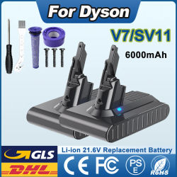 Para Dyson V7 batería de aspiradora para Dyson V7/SV11 6000mAh 21,6 V V7 Animal V7 Trigger V7 sin cable SV11 Animal