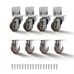Ruedas giratorias fijas universales para mesa, silla, sofá, con/sin freno, rueda silenciosa para muebles de alta resistencia, 4 unidades por lote