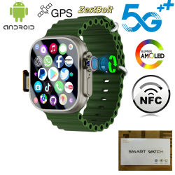 DW100 Pro + 5G Android Smartwatch Touch ID reloj inteligente con cámara giratoria pantalla Amoled de 2,29 pulgadas GPS WIFI NFC Google Play Store
