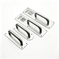 1 unidad de tirador de puerta de acero inoxidable plateado cepillado, tirador para puerta corredera, tiradores para muebles, tiradores para gabinetes de cocina, herrajes para puertas