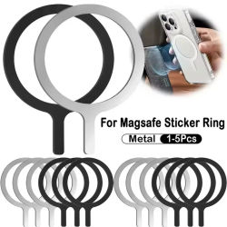 Anillo de placa metálica magnética universal de acero inoxidable para cargador inalámbrico Magsafe, lámina de hierro adhesiva, imán, soporte para teléfono de coche