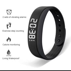 Pulsera inteligente LED digital impermeable, reloj inteligente, pulsera inteligente con podómetro, monitor de actividad, alarma de vibración, recordatorio HT30