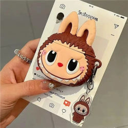 Funda protectora para auriculares 3D The Monster Rabbit Elf con bonitos dibujos para Apple AirPods 1, 2, 3, 4 Pro 2, caja para auriculares con cubierta colgante
