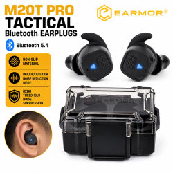 EARMOR M20T - Auriculares Tácticos con Bluetooth 5.4, Reducción de Ruido, Amplificación de Sonido, Protección Auditiva para Tiro, Caza y Deportes