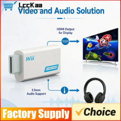 Adaptador compatible con HDMI Full HD para consola Wii, convertidor con conector de 3,5mm, Cable de Audio y vídeo de 720P para PC, Monitor HDTV