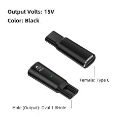 Adaptador de afeitadora USB tipo C HQ8505 de 15V, convertidor de carga para recortadora de barba Philips Norelco One Blade QP6520 QP6530 QP6510