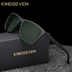 KINGSEVEN gafas de sol polarizadas de moda para hombres gafas UV400 gafas rectangulares gafas de conducción de pesca vacaciones